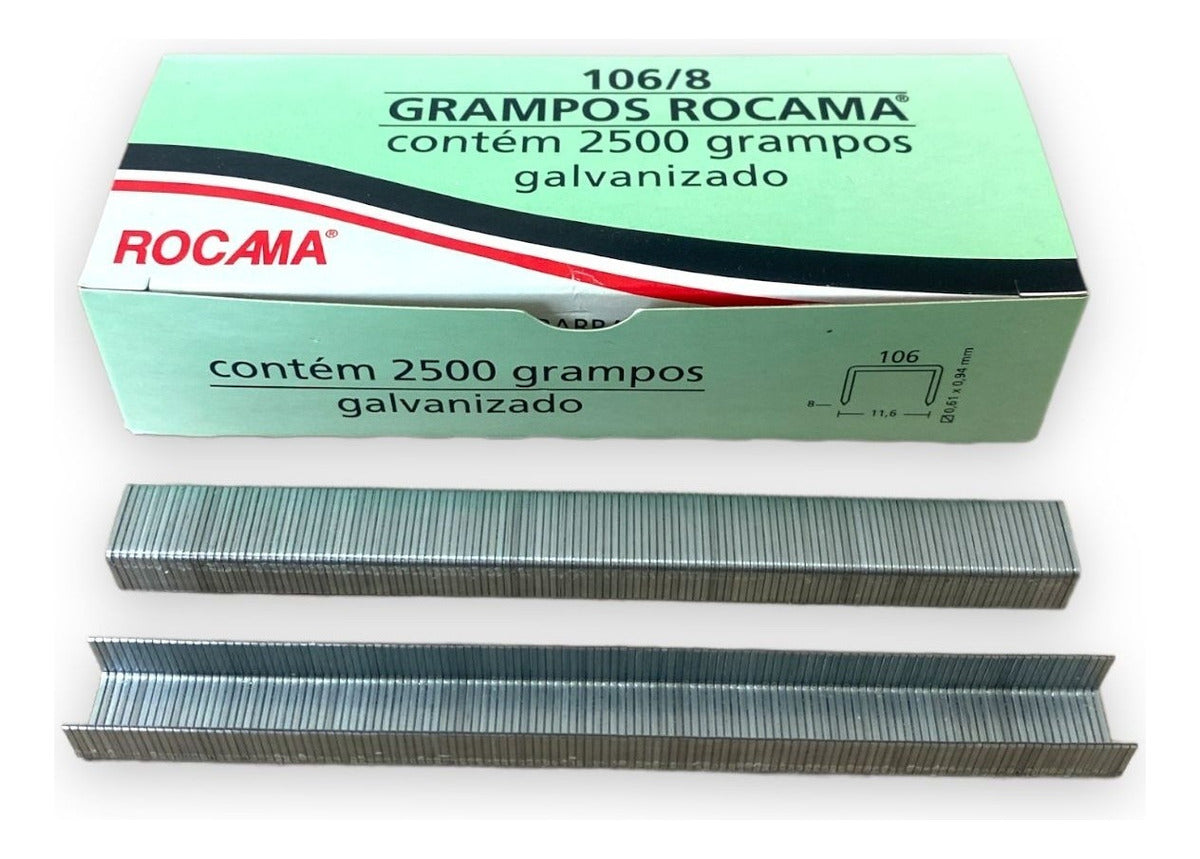 Grampo 8 Mm 106-8 Rocama 2500 Grampos