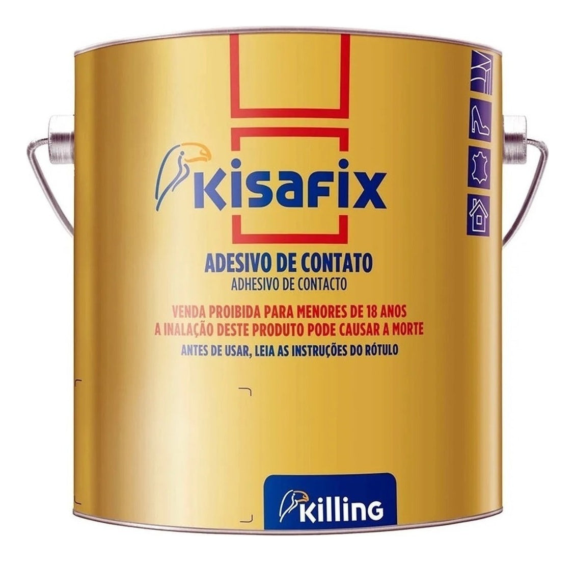 Cola de Contato Kisafix para Piso Vinílico Galão Líquido 2.80 Kg