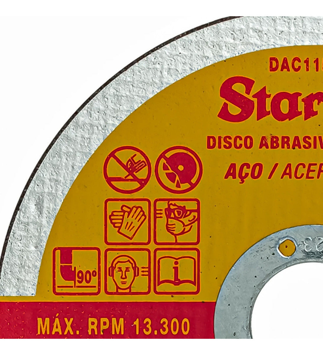 48 Peças Disco De Corte Extra Fino Starrett 4.1/2 X 1mm Cor Amarelo