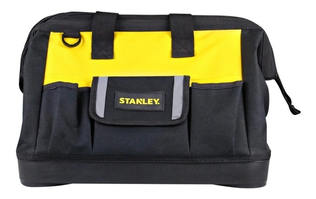 Maleta Para Ferramentas Profissional 16" Stanley com Alças de Ombros Ajustáveis com Base de Plástico Impermeável Modelo STST16126 Cor Amarelo