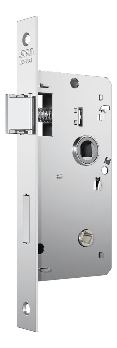 Fechadura Stam Porta Banheiro 823/35 Cromado Roseta Aço Inox