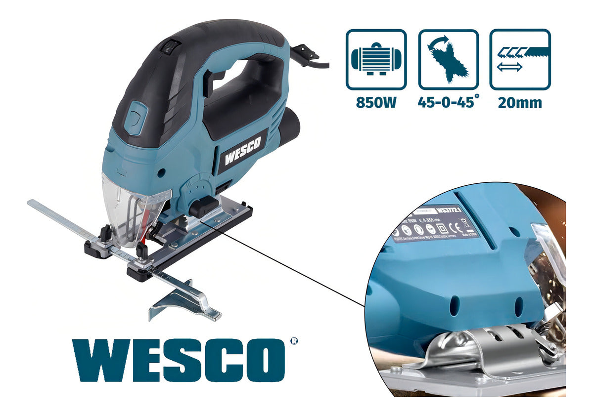 Serra tico-tico profissional Wesco WS3772 850W 220V