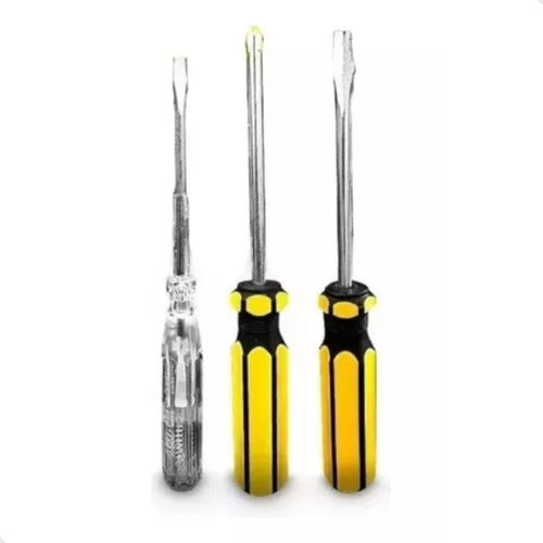 Kit Jogo De Ferramentas 11 Peças Com Maleta Completa - Titanium Cor Preto e amarelo