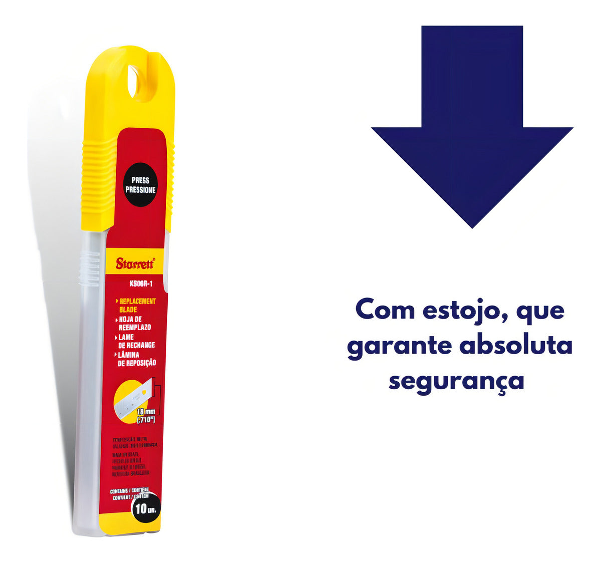 Lâminas 18mm Para Estilete Com 10 Peças Ks06r-1 Starrett