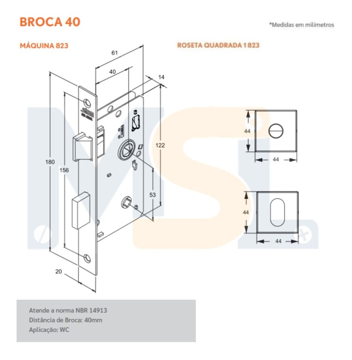 Fechadura Stam Porta Banheiro 823/35 Cromado Roseta Aço Inox