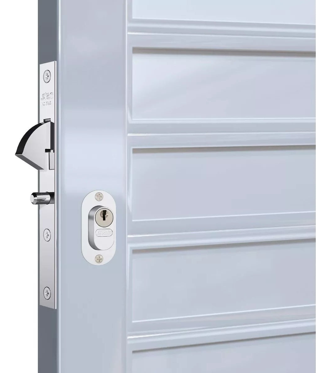 Fechadura Bico Papagaio Porta De Correr 940 Inox Stam 37mm