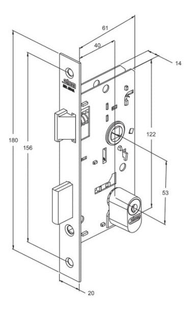 Fechadura Externa Stam Maçaneta Esp Inox 803/33 40mm