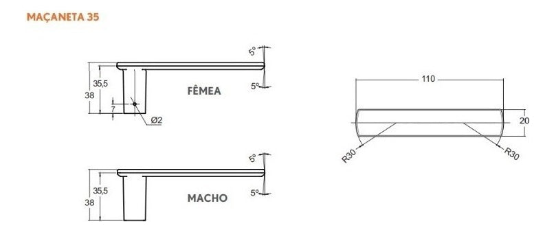 Fechadura Roseta Quadrada Inox Escovado 813/35 Interna Stam