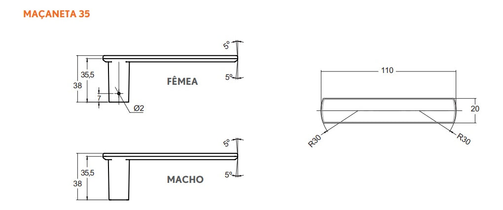 Fechadura Porta Externa 803/35 Roseta Quadrada Preto Stam