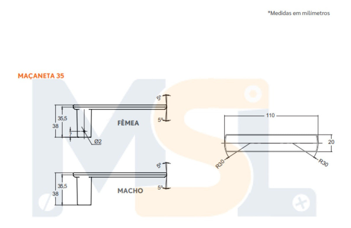 Fechadura Porta Externa 803/35 Roseta Quadrada Preto Stam