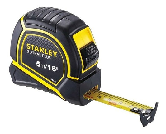 Trena Global Plus 5m Stanley Modelo 30-615 Ferramenta Essencial para Tirar Medidas com Precisão